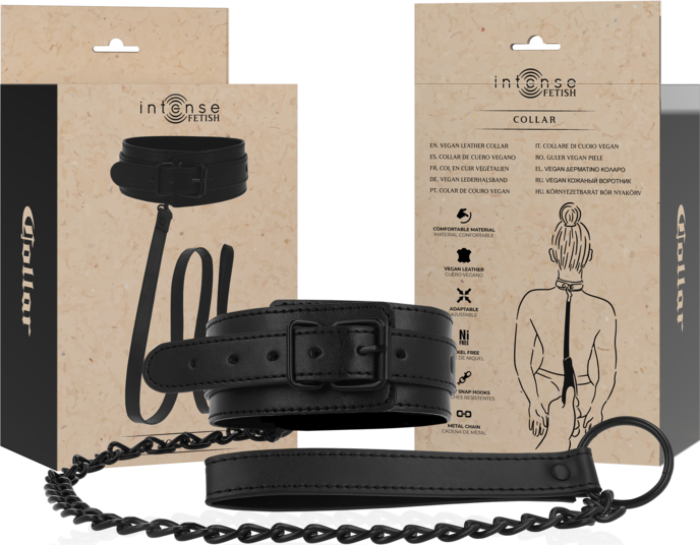 Collar BDSM INTENSE FETISH Cuero Vegano Collar BDSM INTENSE FETISH Cuero Vegano