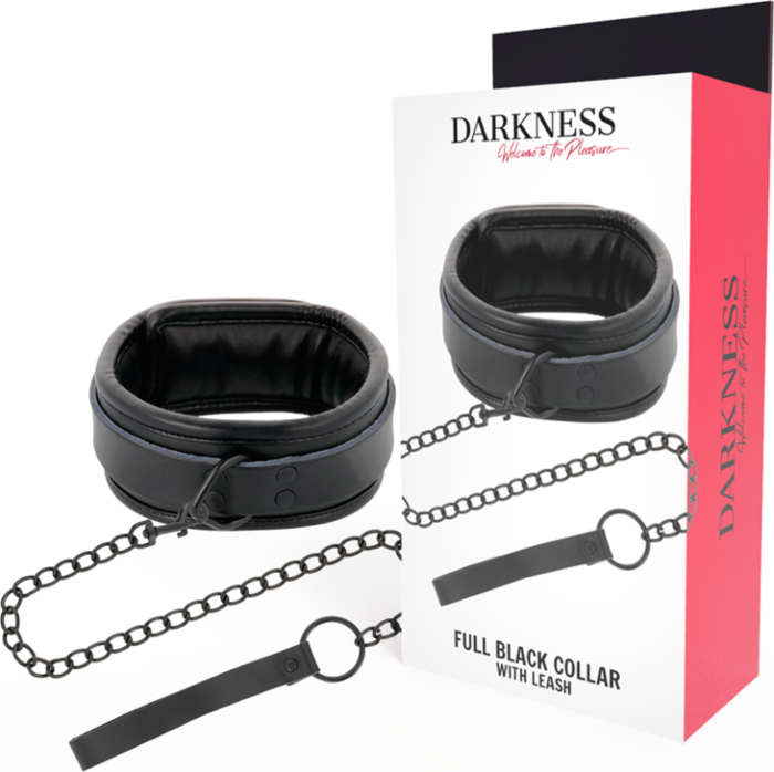 Collare BDSM Darkness con catena - Comfort e controllo