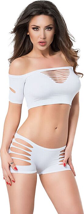 Conjunto Lencería Chilirose CR 3779 Blanco Coqueto