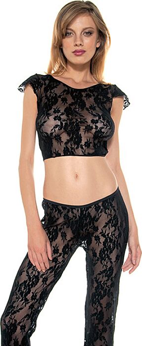 Set pizzo con top e pantaloni Music Legs Set pizzo con top e pantaloni Music Legs