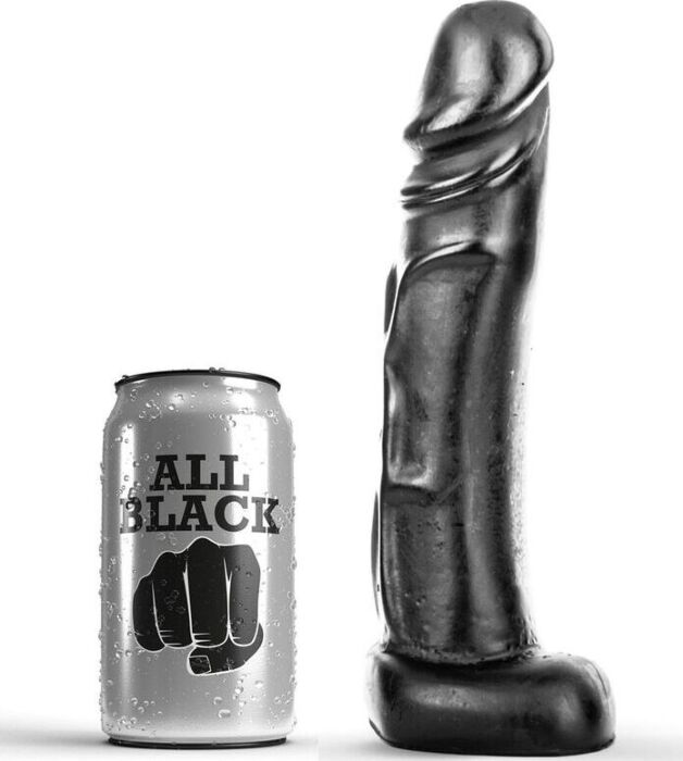 Dildo ALL BLACK 22 cm flessibile e realistico Dildo ALL BLACK 22 cm flessibile e realistico
