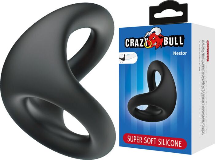 Anello Crazy Bull Nestor per pene e testicoli Anello Crazy Bull Nestor per pene e testicoli