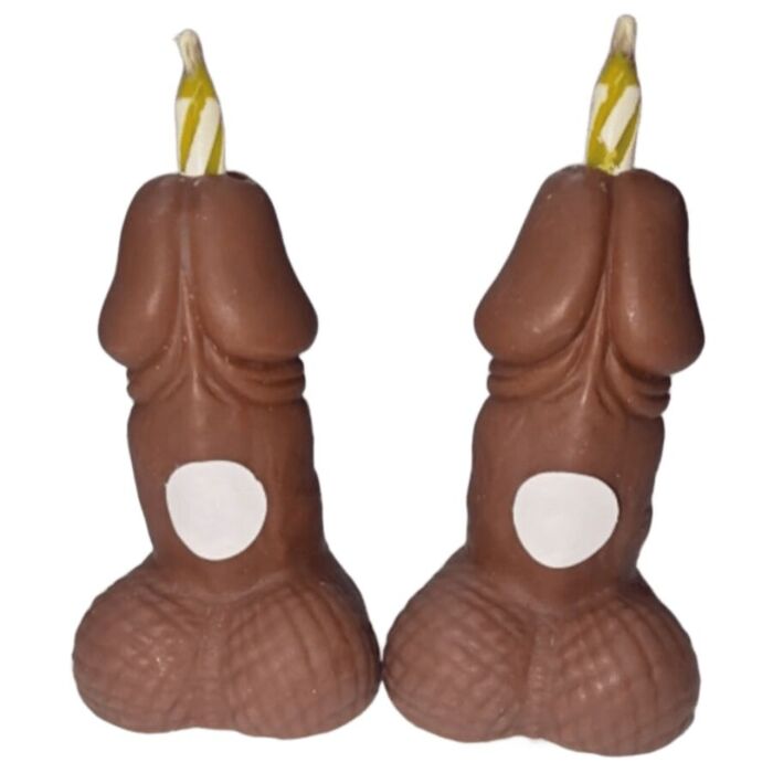 DIABLO PICANTE - PENIS BIRTHDAY NUMBER CANDLES DARK TONE 2 UNITS DIABLO PICANTE - PENIS BIRTHDAY NUMBER CANDLES DARK TONE 2 UNITS