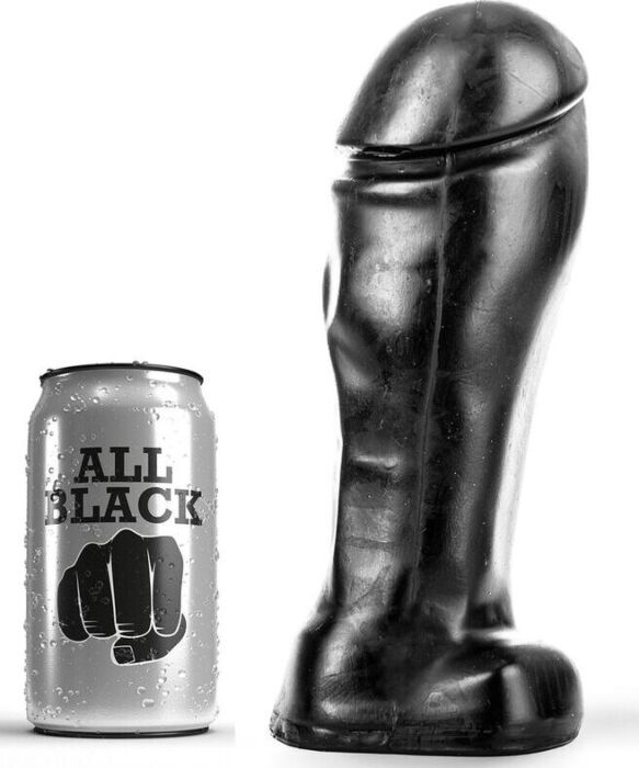Dildo All Black 22 cm con testicoli