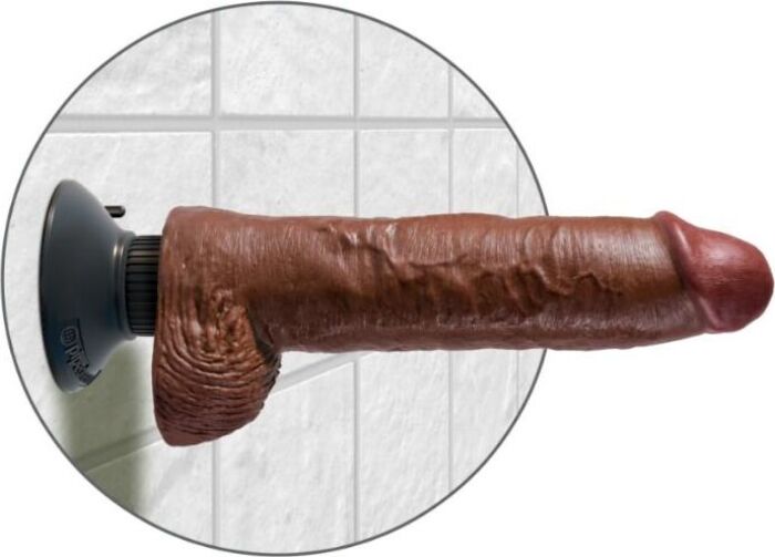 Dildo vibratore con testicoli King Cock