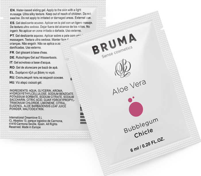 Gel Deslizante Bruma 6ml Aloe Vera Sabor Chicle