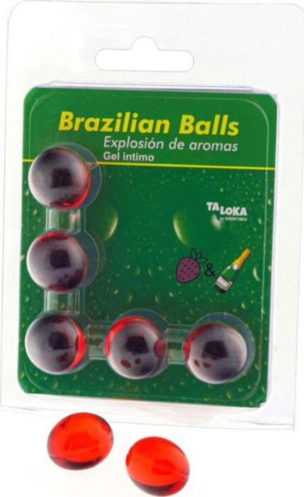 Gel Íntimo Brazilian Balls Fresas & Champán