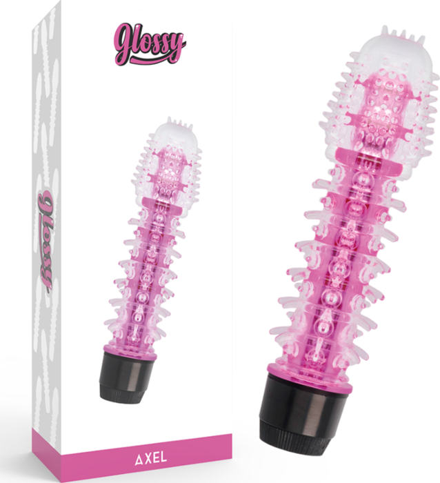 Glossy axel vibrador rosa