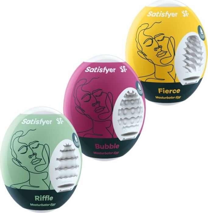 Uova masturbatorie SATISFYER EGGS - Pack 3 Uova masturbatorie SATISFYER EGGS - Pack 3