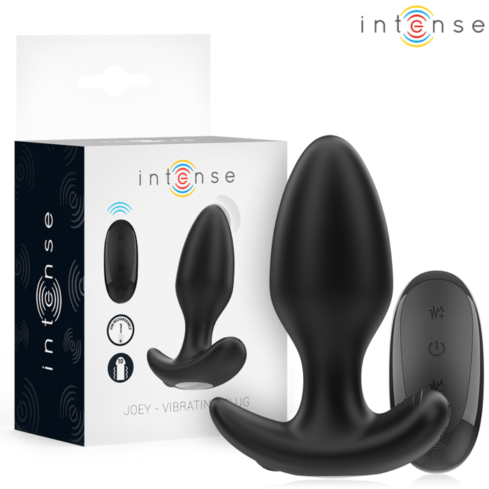 INTENSE - JOEY ANAL PLUG 10 VIBRATIONS BLACK REMOTE CONTROL INTENSE - JOEY ANAL PLUG 10 VIBRATIONS BLACK REMOTE CONTROL
