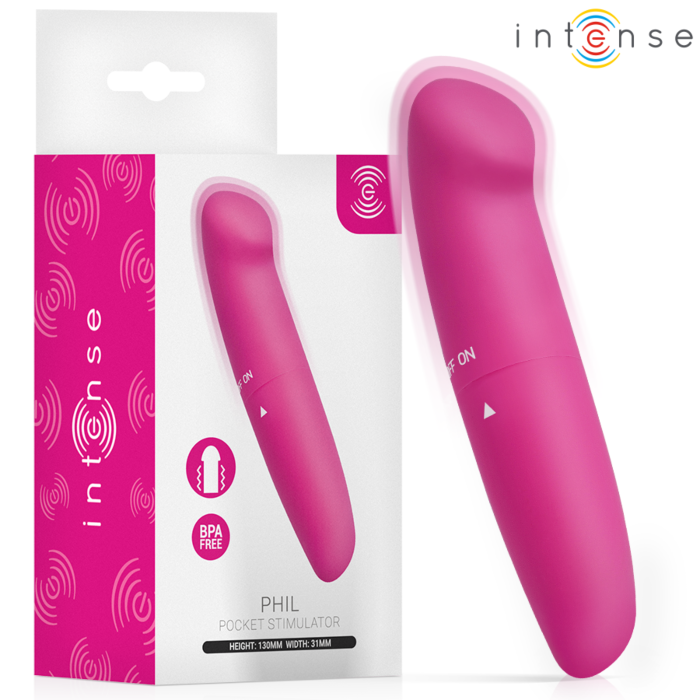 Vibratore INTENSE PHIL punto G rosa 13 cm