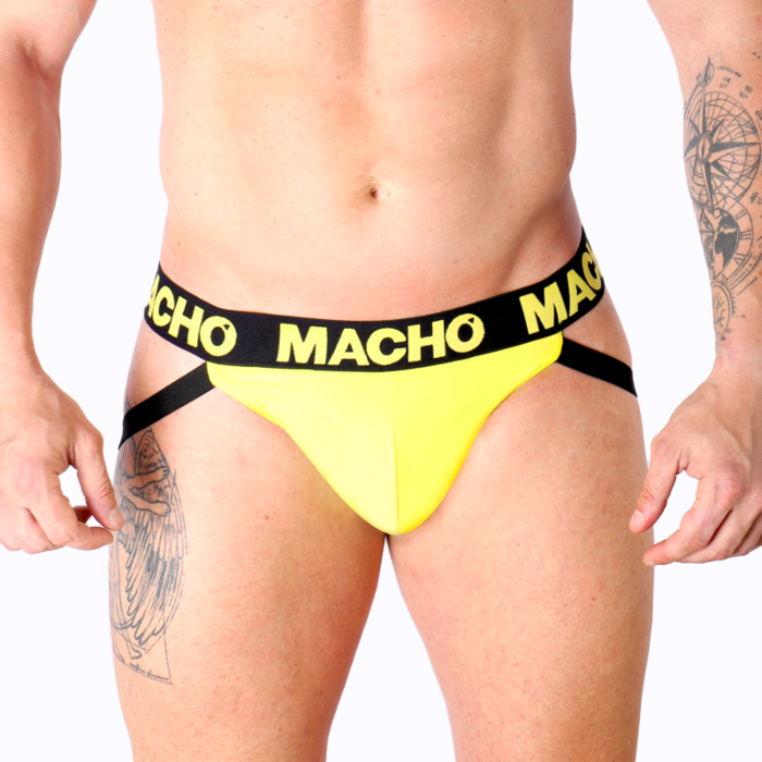 Jockstrap MACHO MX25A Amarillo Trasero al Aire Jockstrap MACHO MX25A Amarillo Trasero al Aire