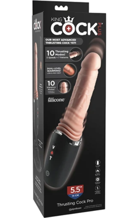Dildo KING COCK PLUS - THRUSTING COCK PRO, 12,7 cm