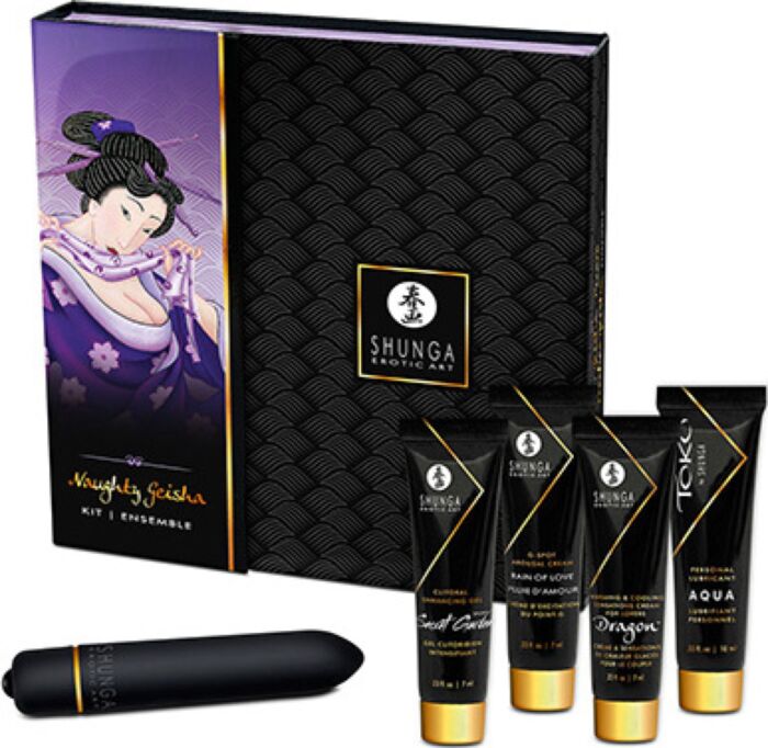 Kit coppia SHUNGA Geisha Naughty con lubrificante e gel Kit coppia SHUNGA Geisha Naughty con lubrificante e gel