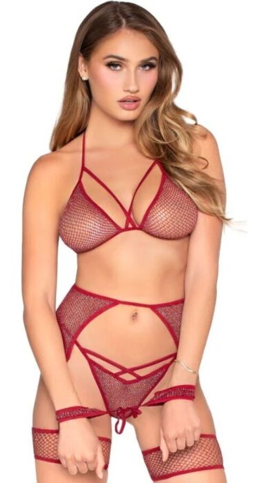 Set con reggicalze LEG AVENUE SETS 89362 taglia unica