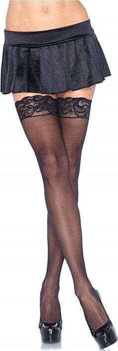 Leg avenue medias negras con encaje superior Leg avenue medias negras con encaje superior