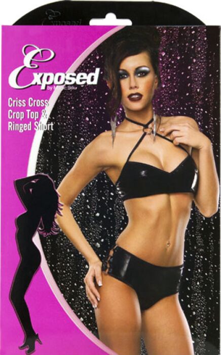 LIQUID ONYX CROP TOP&BOY SHORT NEGRO XS LIQUID ONYX CROP TOP&BOY SHORT NEGRO XS