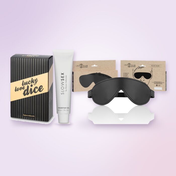 Set Babbo Natale segreto per massaggio con gel baciabile, mascherina e dadi