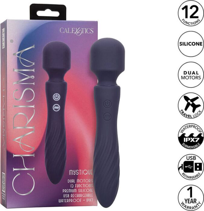 Vibratore Wand CALEXOTICS Charisma Mystique Doppio Motore 12 Funzioni