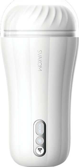 Masturbatore vibrante SVAKOM Robin White con guaina rimovibile Masturbatore vibrante SVAKOM Robin White con guaina rimovibile