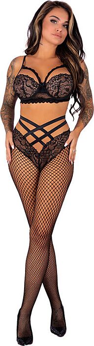 Collant Livco Corsetti Faxandra LC90742 con cintura in pizzo