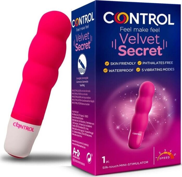 Mini vibratore CONTROL Velvet Secret tre sfere vellutate Mini vibratore CONTROL Velvet Secret tre sfere vellutate