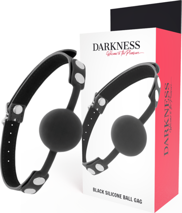 Mordaza BDSM Darkness con cinturini in pelle