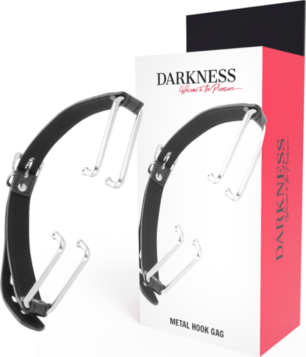 Mordaza BDSM Darkness con gancho para juegos avanzados Mordaza BDSM Darkness con gancho para juegos avanzados