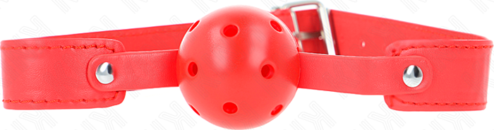 Mordaza de Bola KINK Rojo 4.5 cm - Silencio Sexy Mordaza de Bola KINK Rojo 4.5 cm - Silencio Sexy