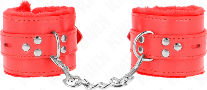 Muñequera BDSM KINK Rojo Ajustable - Control Total