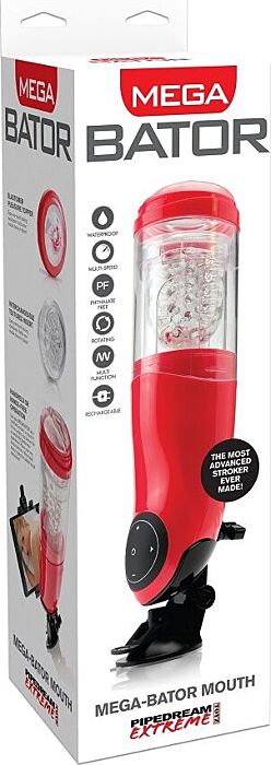 Pdx mega bator usb masturbador masculino boca rojo
