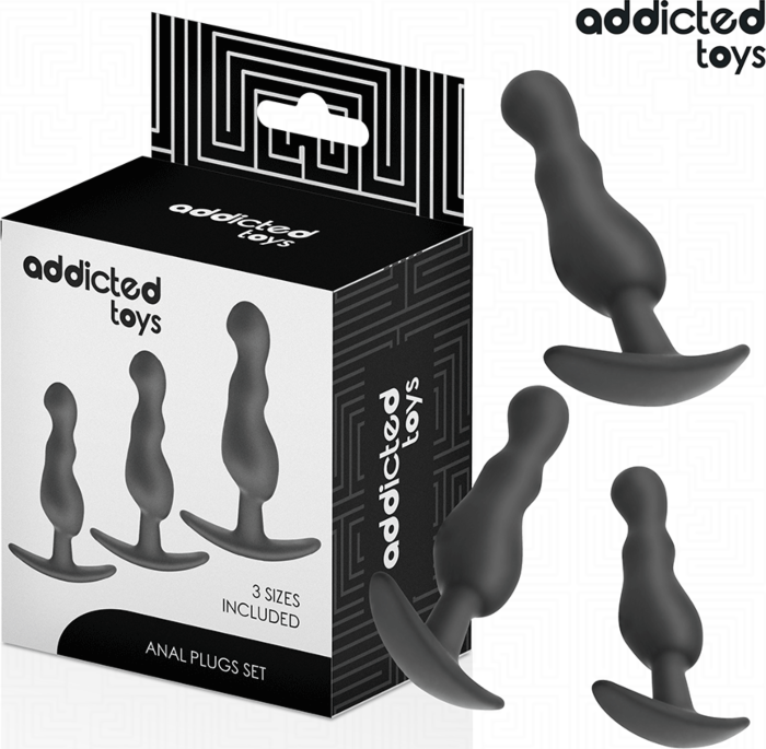 Plug Anal Addicted Toys Set 3 Silicona Ergonómico