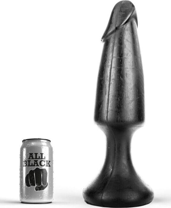 Plug anale ALL BLACK 35 cm forma quasi reale Plug anale ALL BLACK 35 cm forma quasi reale
