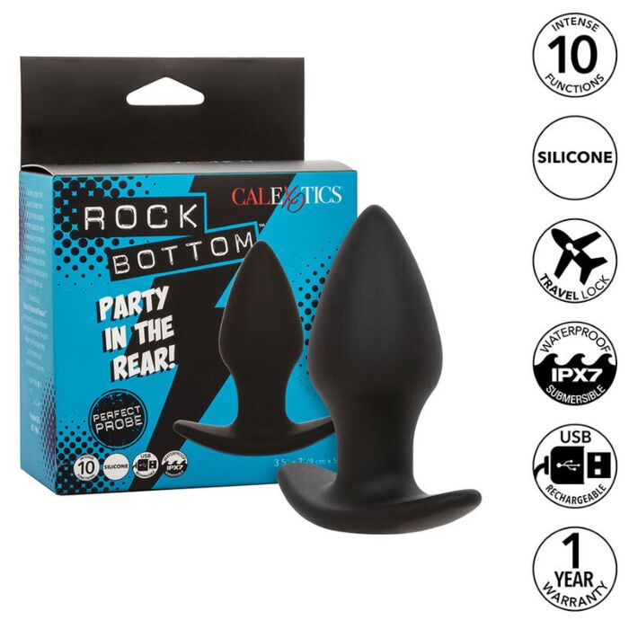 Plug Anale CALEXOTICS Rock Bottom con 10 Vibrazioni