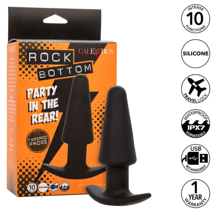 Plug anale CALEXOTICS Rock Bottom con 10 vibrazioni