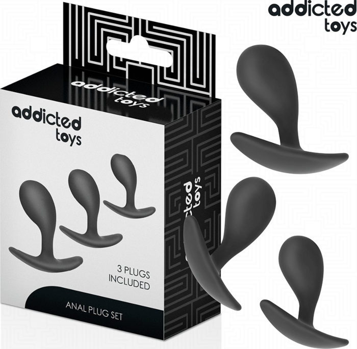 Plug Anal Set 3 ADDICTED TOYS Silicona Ergonómico