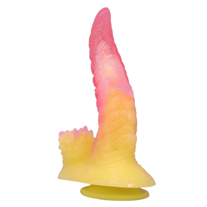 POWER MONSTERS - RIPPLIED MONSTER FANTASY DILDO WITH SUCTION CUP 22.5 CM Ø 5.5 CM PINK & YELLOW POWER MONSTERS - RIPPLIED MONSTER FANTASY DILDO WITH SUCTION CUP 22.5 CM Ø 5.5 CM PINK & YELLOW