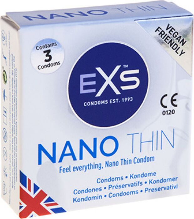 Preservativi EXS Nano Thin — confezione 3 pezzi