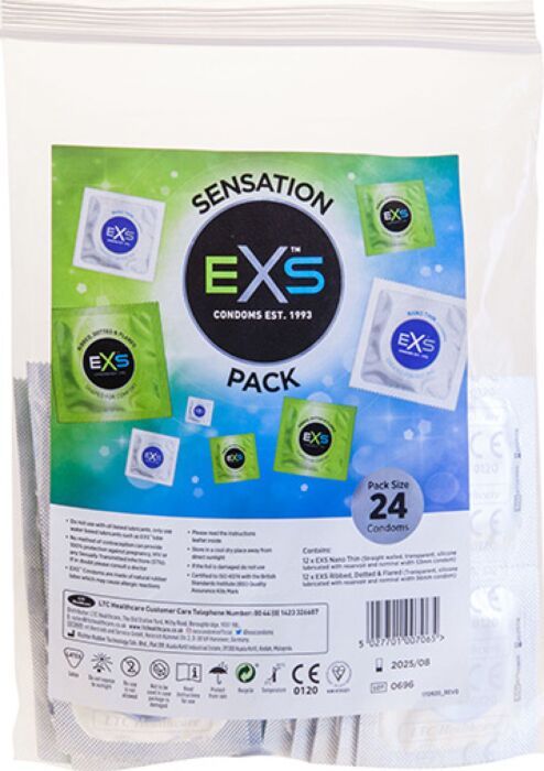 Preservativi Exs Sensation Pack 24 (Nano Thin + Ribbed)