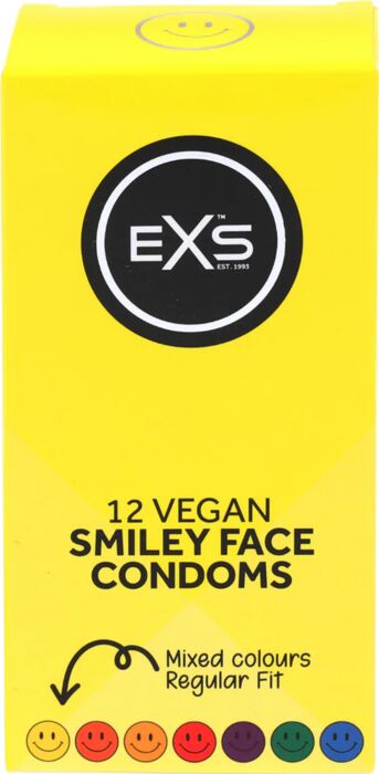 Preservativi Exs Smiley 12's 54 mm confortevoli