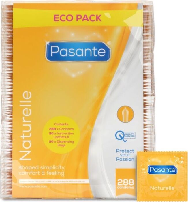 Preservativi Pasante Naturelle 288 unità con lubrificazione extra