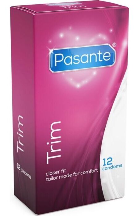 Preservativi Pasante Trim MS - 12 Unità con Larghezza Stretta