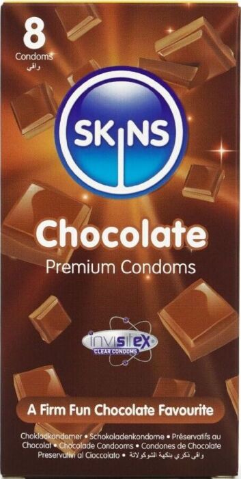 Preservativos Skins Chocolate Pack 8 - Sabor Irresistible Preservativos Skins Chocolate Pack 8 - Sabor Irresistible