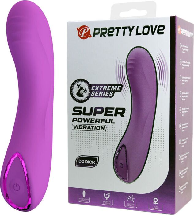 Vibratore Pretty Love DJ Dick con anello decorativo Vibratore Pretty Love DJ Dick con anello decorativo