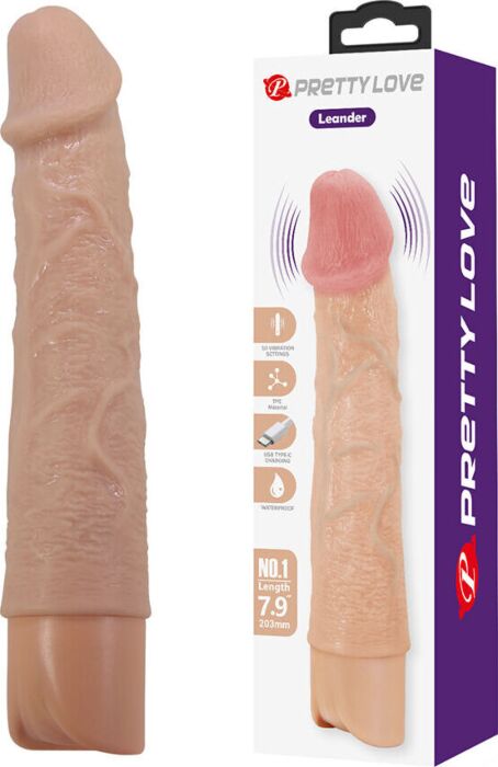 Vibratore Pretty Love Leander | Dildo realistico e flessibile