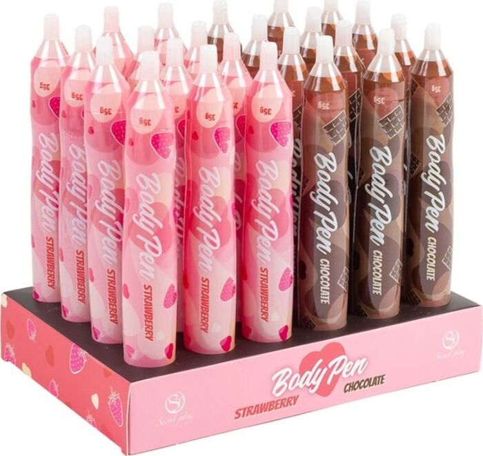 Pennarelli commestibili SECRETPLAY COSMETIC BODY PEN DISPLAY 24 unità