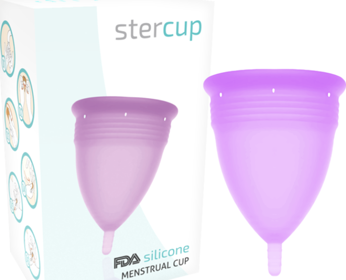 Stercup copa menstrual fda silicone  talla l lila