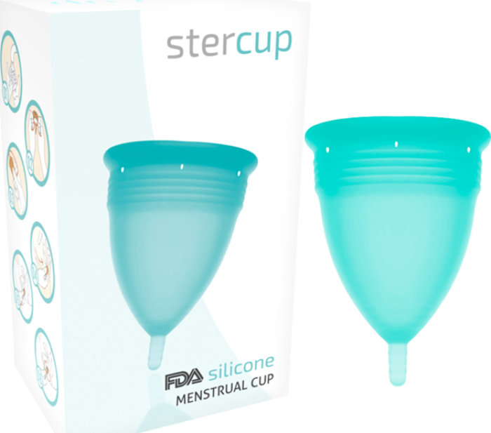 Stercup copa menstrual fda silicone  talla s aquamarina