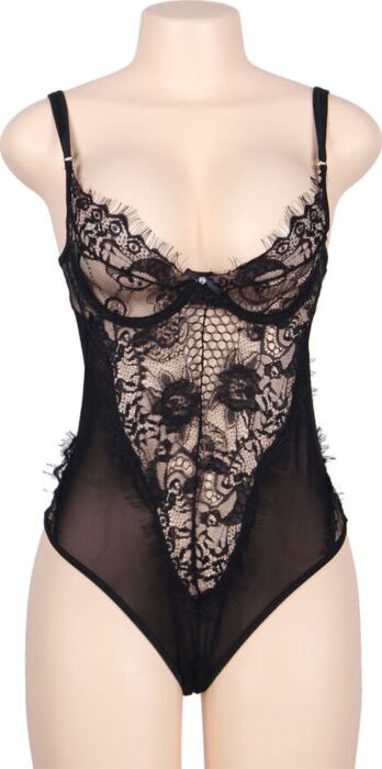 Teddy Subblime Queen Plus in pizzo e frange Teddy Subblime Queen Plus in pizzo e frange