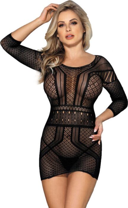 Vestido Rejilla Sublime 951931 Espalda Descubierta